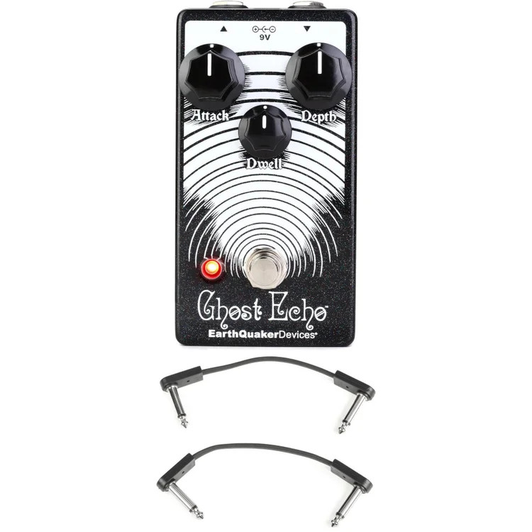 EarthQuaker Devices Ghost Echo V3 Reverb Pedal with EBS Patch Cables