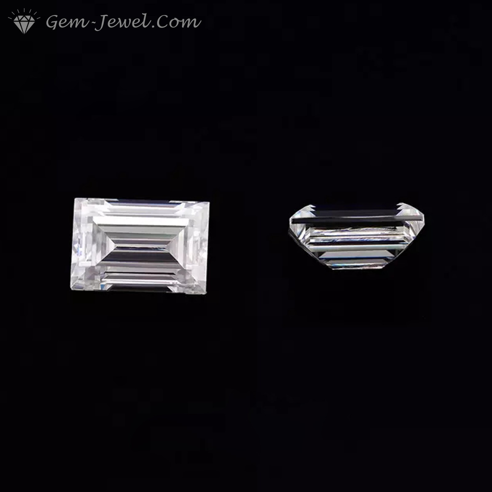 Straight Baguette Cut Moissanite, Colorless Loose Gemstone (1.5x1 to 4.5x1.5 MM)