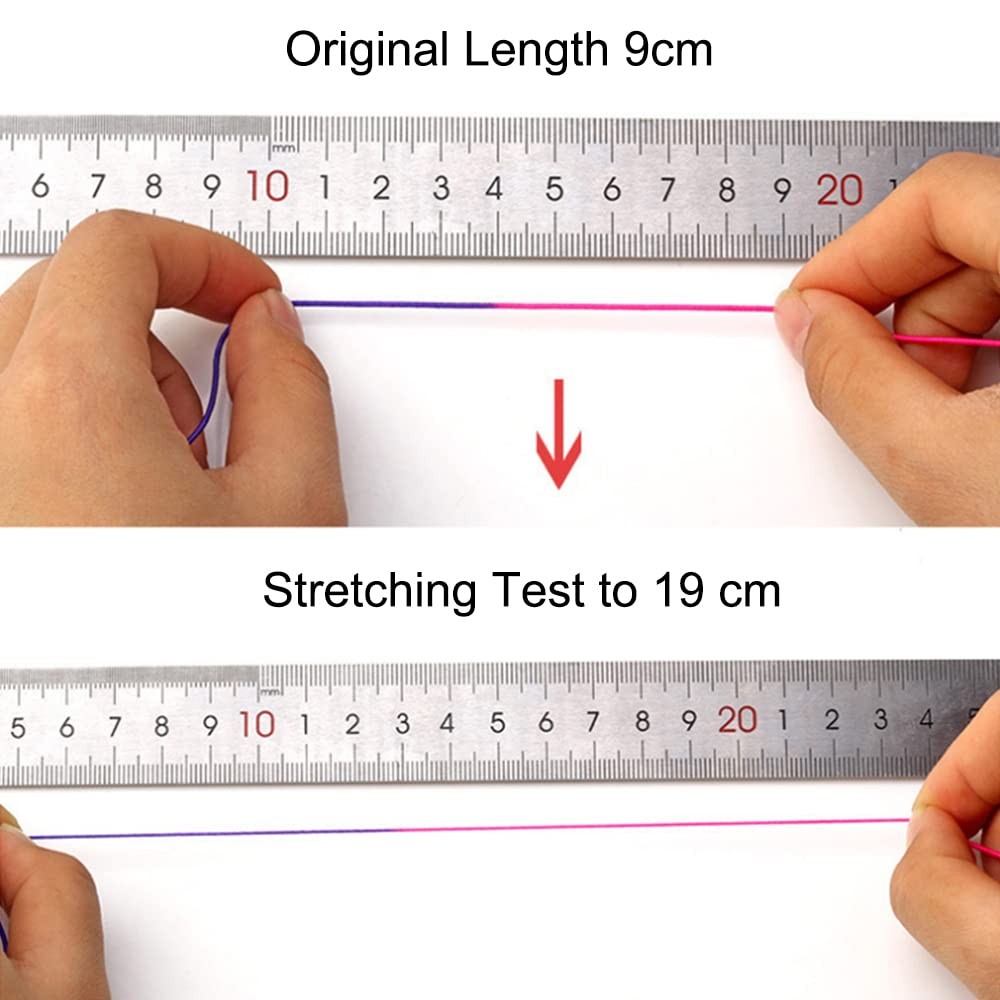 1mm Stretchy Bracelet String, Sturdy Rainbow Elastic String 164 Feet,