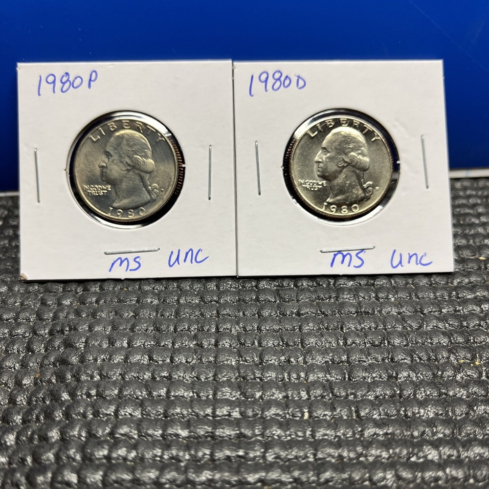 1980 P&D Washington Quarter Set