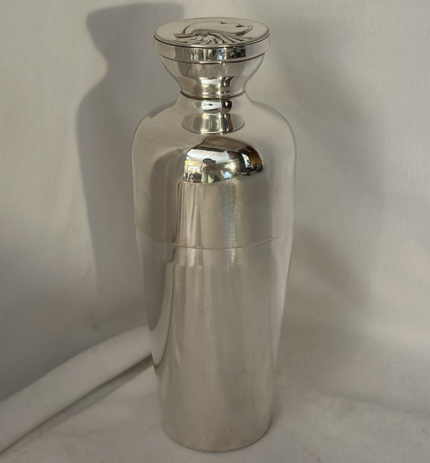 NAPIER SILVER PLATE ROOSTER SINGLE COCKTAIL SHAKER