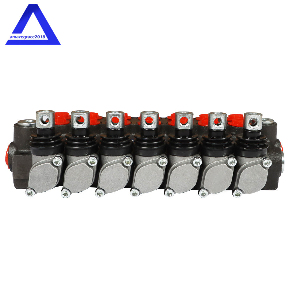 3600PSI Hydraulic Directional Control Valve Double Acting Cylinder 7 Spool 13GPM