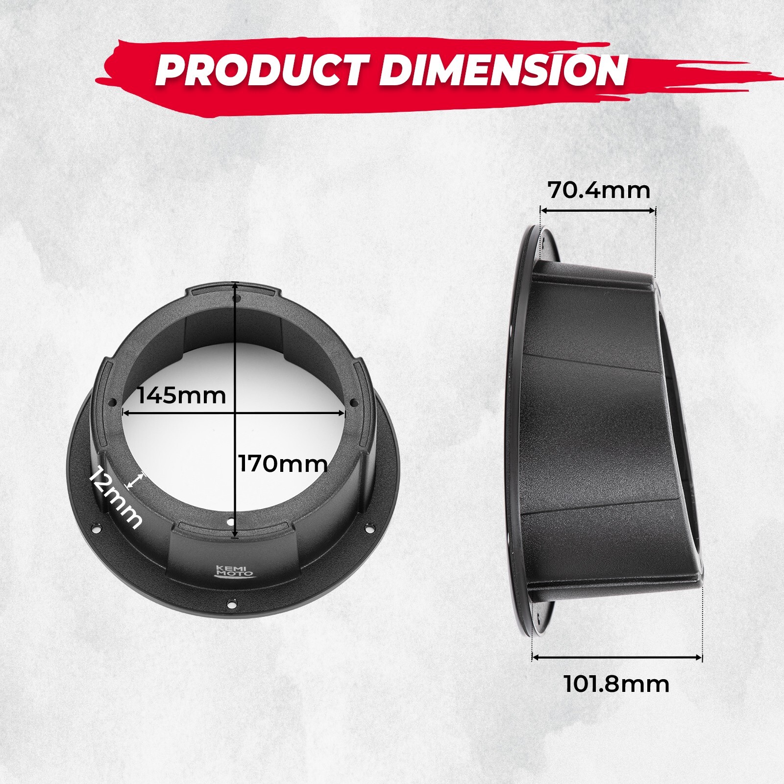1 Pair 6.5'' Speaker Pods Enclosures Mount Boxes For UTV ATV Door Kick Panel