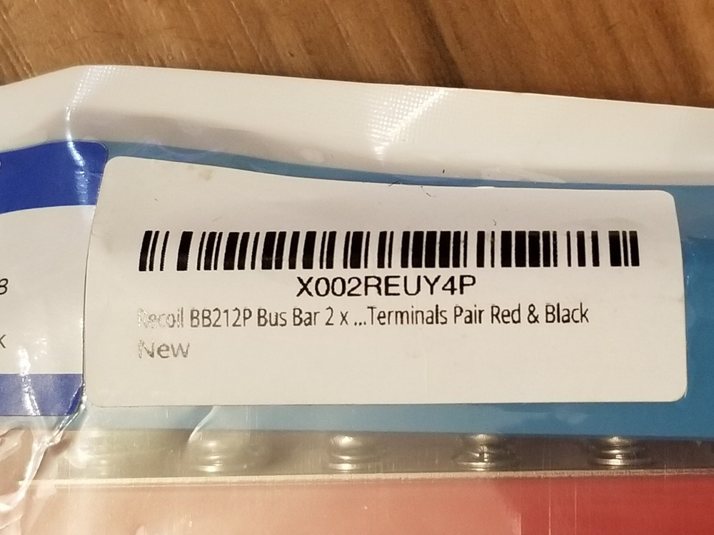 RECOIL BB212P Bus Bar 2X Terminals Pair