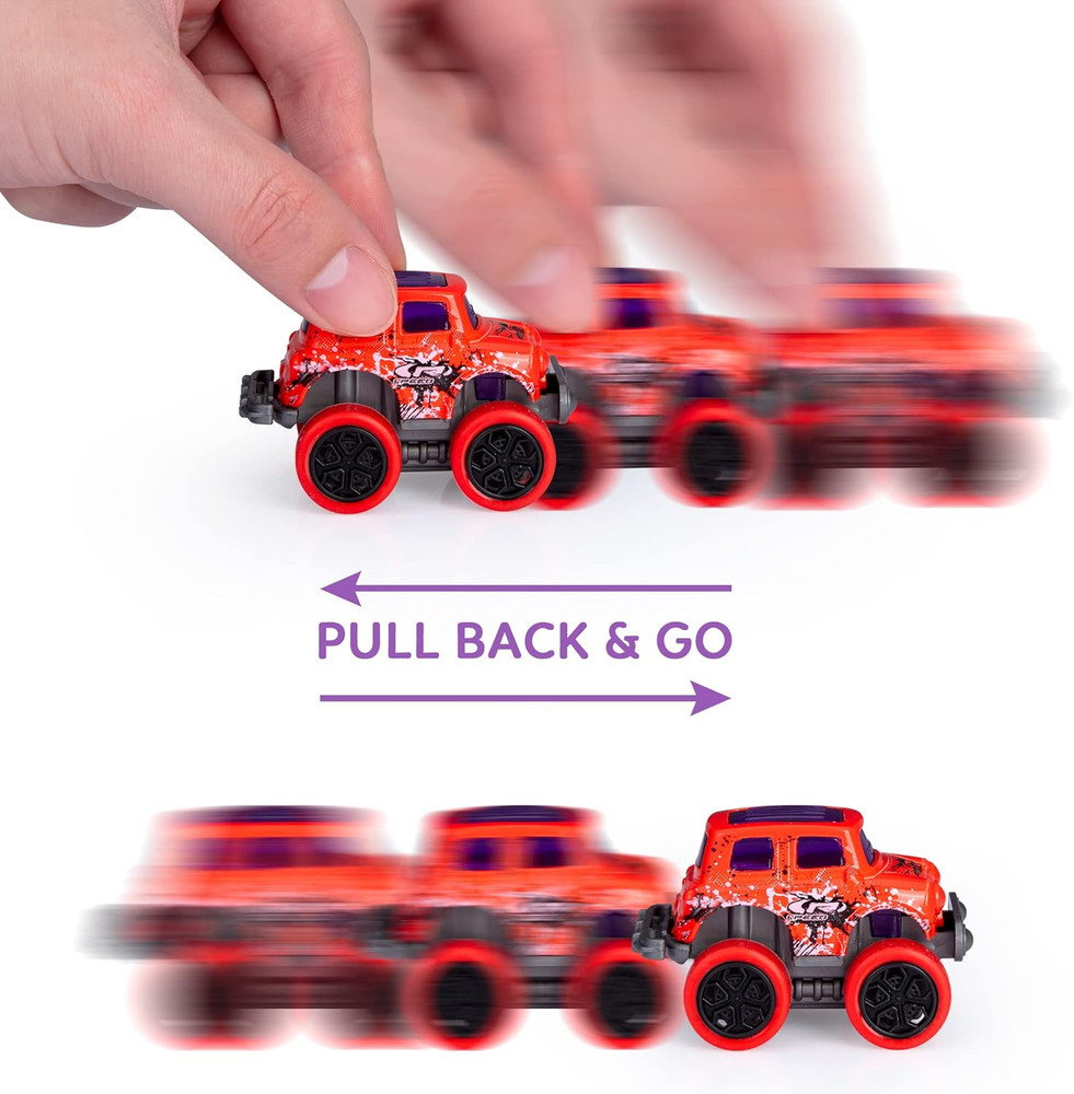 12 Pcs Easter Eggs Filled with Pull Back Cars, Easter Egg Prefilled with Trucks