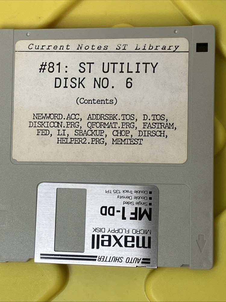 Atari ST Current Notes Library 18 3.5” Disks Lot from Current Notes Magazine