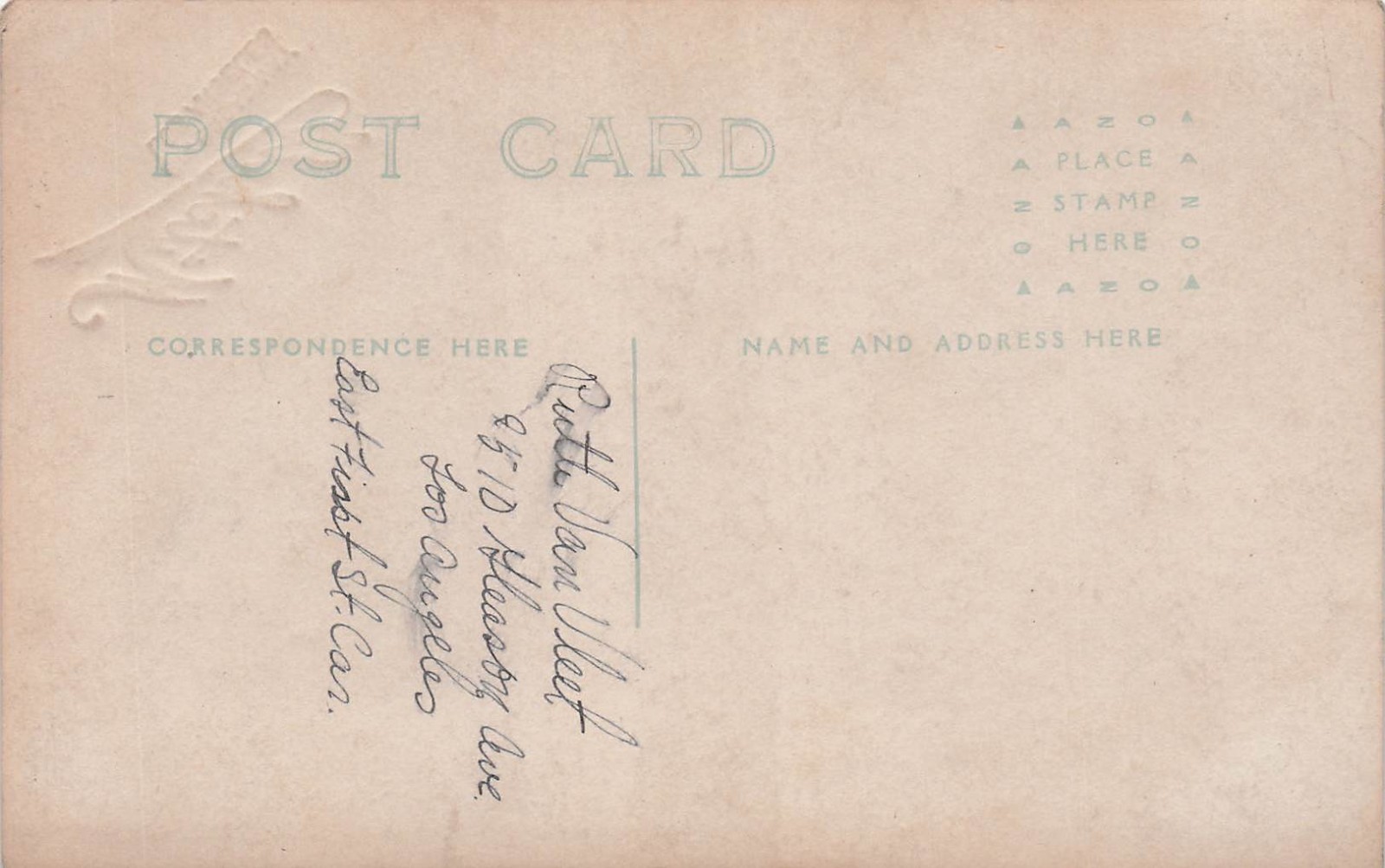 RPPC Ruth Van Vleet Los Angeles California Scientist Suffrage Photo Postcard I38