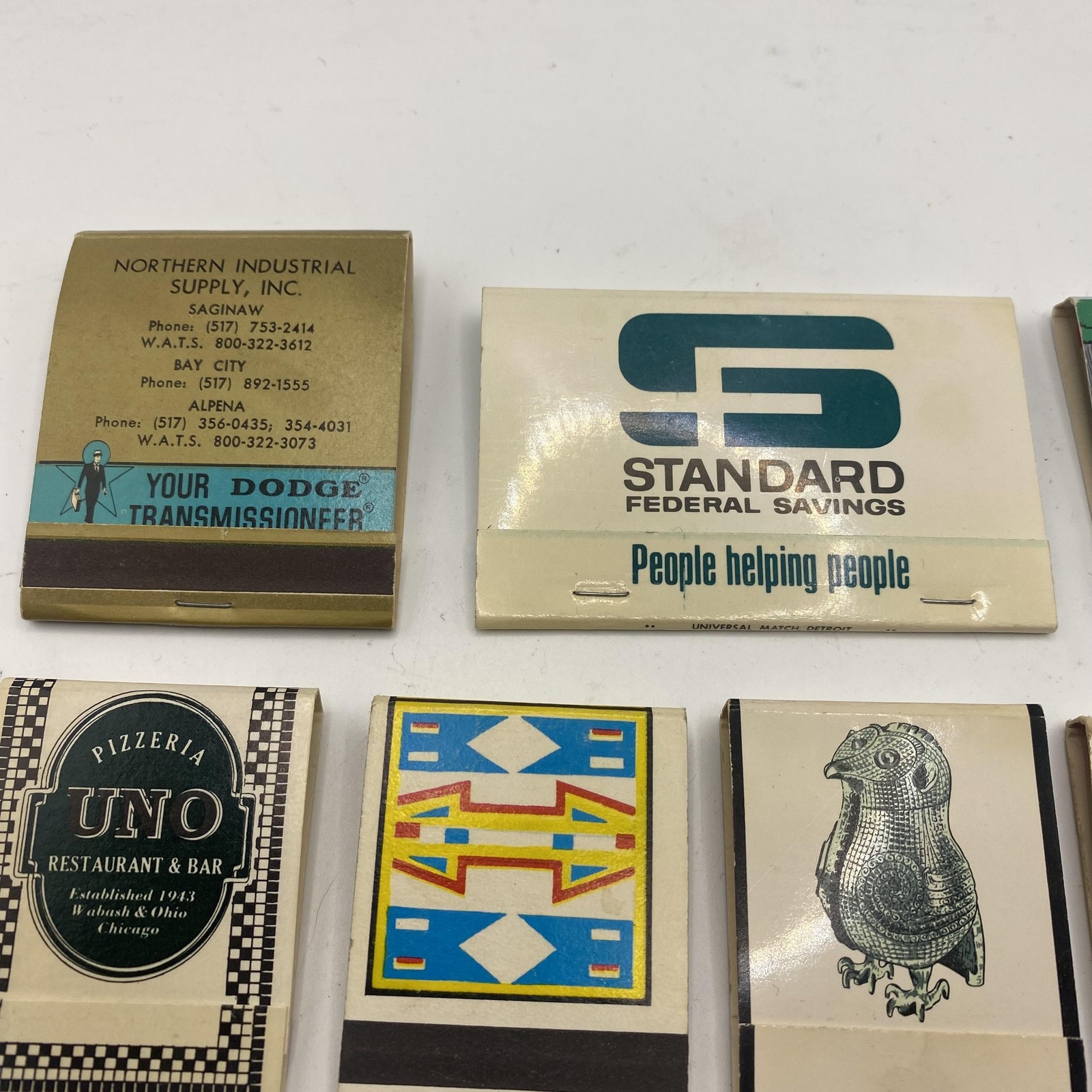 Vintage Advertising Matchbooks Lot 13 Restaurants Banks Auto Fish Market Steak