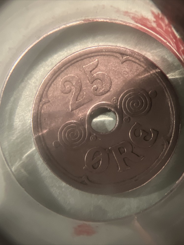 1924 Danmark 25 Ore circulated, Coin ￼.
