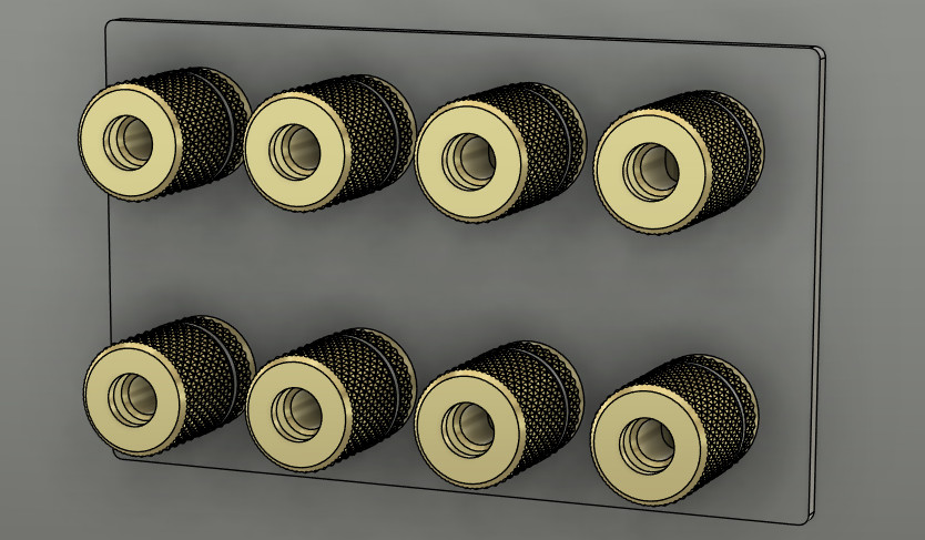 Sansui AU-555A speaker terminal upgrade kit