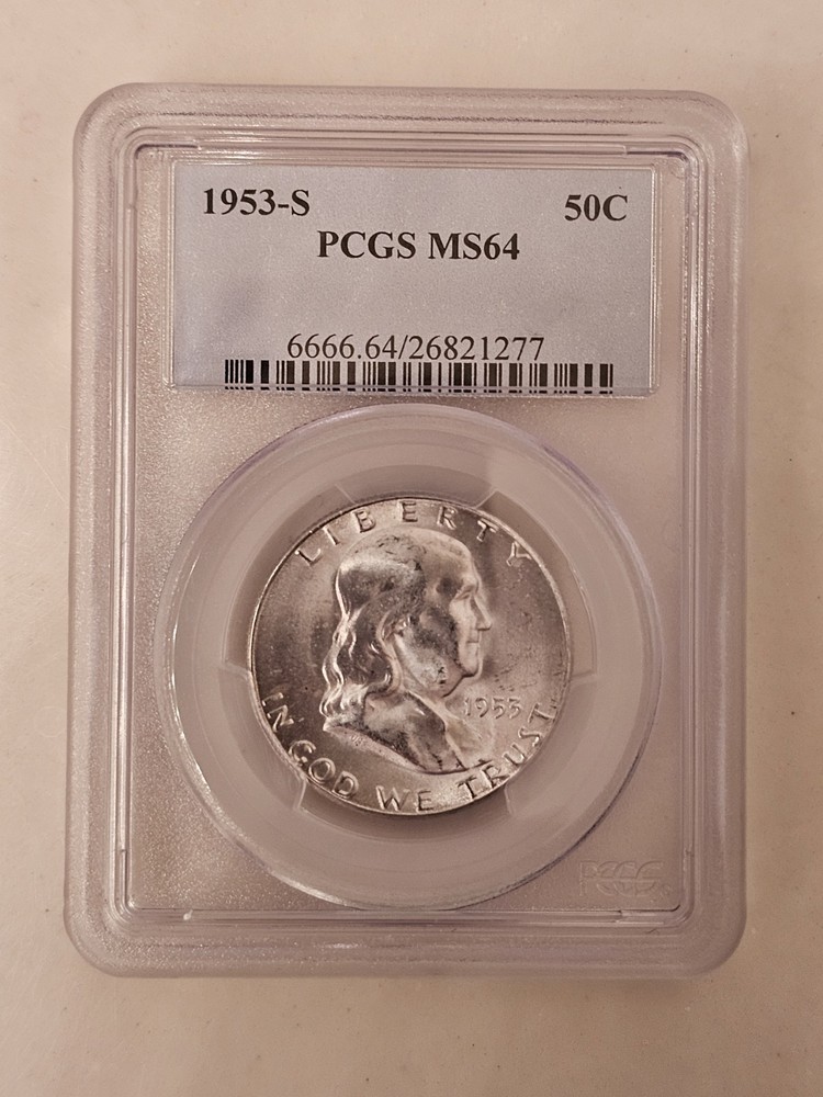1953-S PCGS MS64 Franklin Half Dollar!