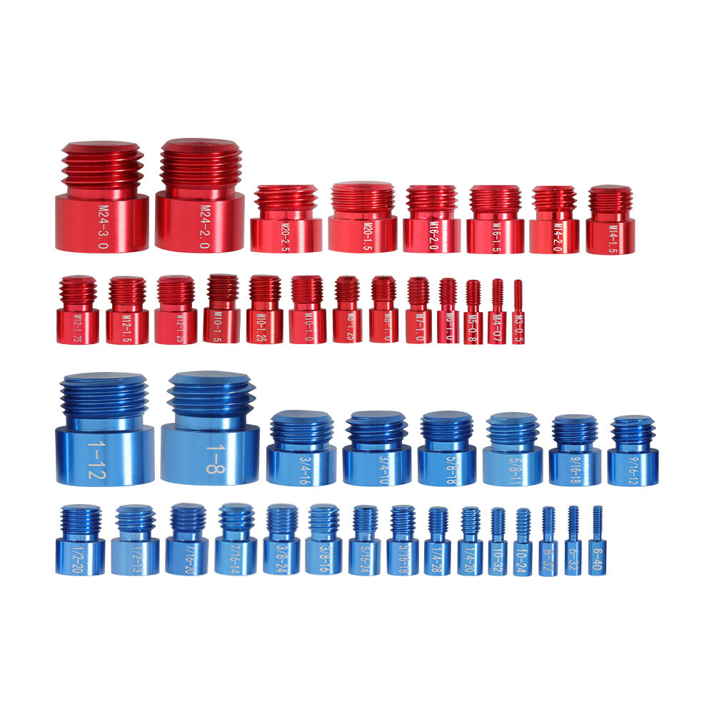 44PCS Nut and Bolt Thread Checker Identifier Thread Gauges (23Inch & 21Metric)