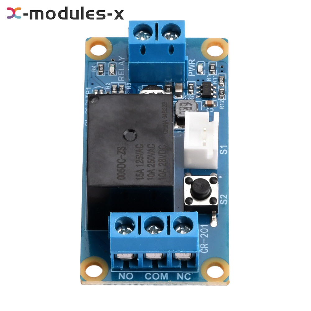 DC5-28V Wide Voltage 1Channel Single Button Bistable Self-Locking Relay Module