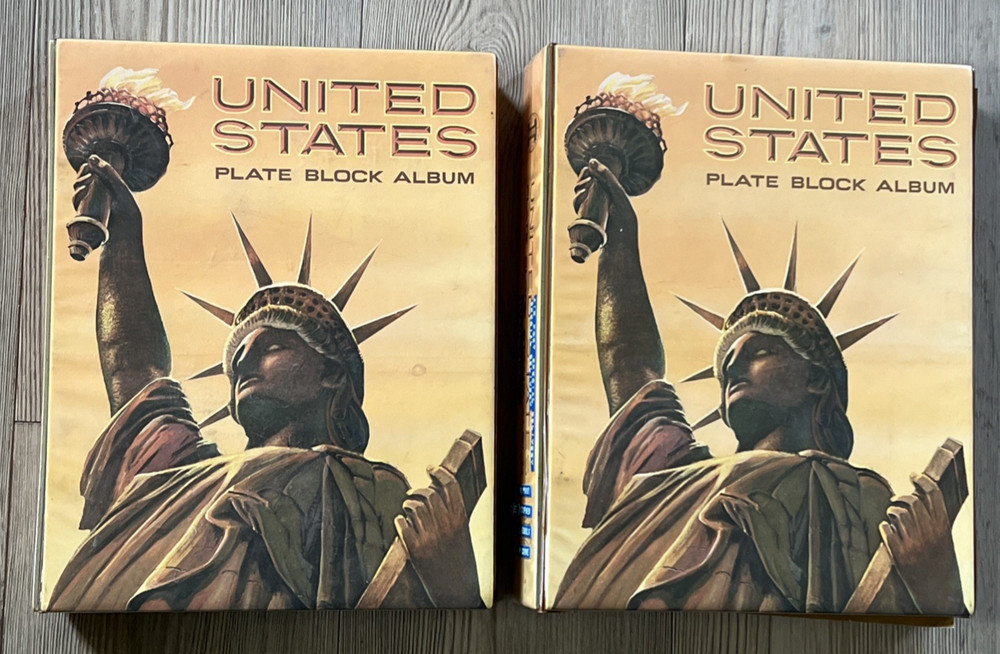 2x United States Plate Block Album Volume A & B ( No Stamps) H.E. Harris