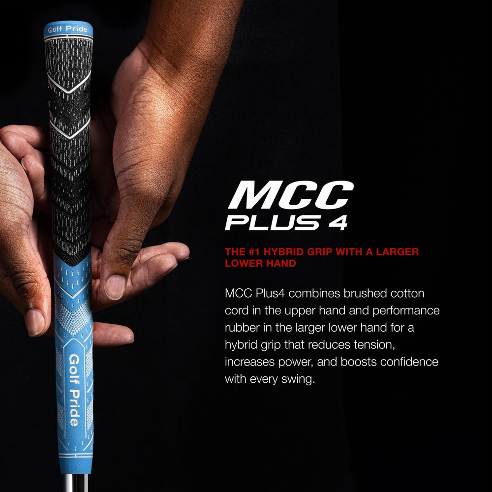Golf Pride MCC Plus 4 Teams Blue/White Midsize Golf Grip