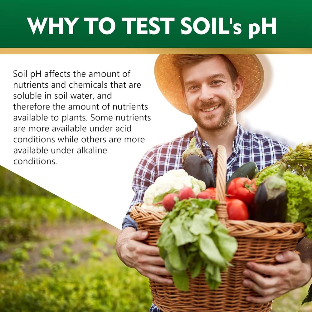 Soil pH Test Kit，125 Soil pH Test Strips- (3-9 Range) Quick & Accurate Soil Test