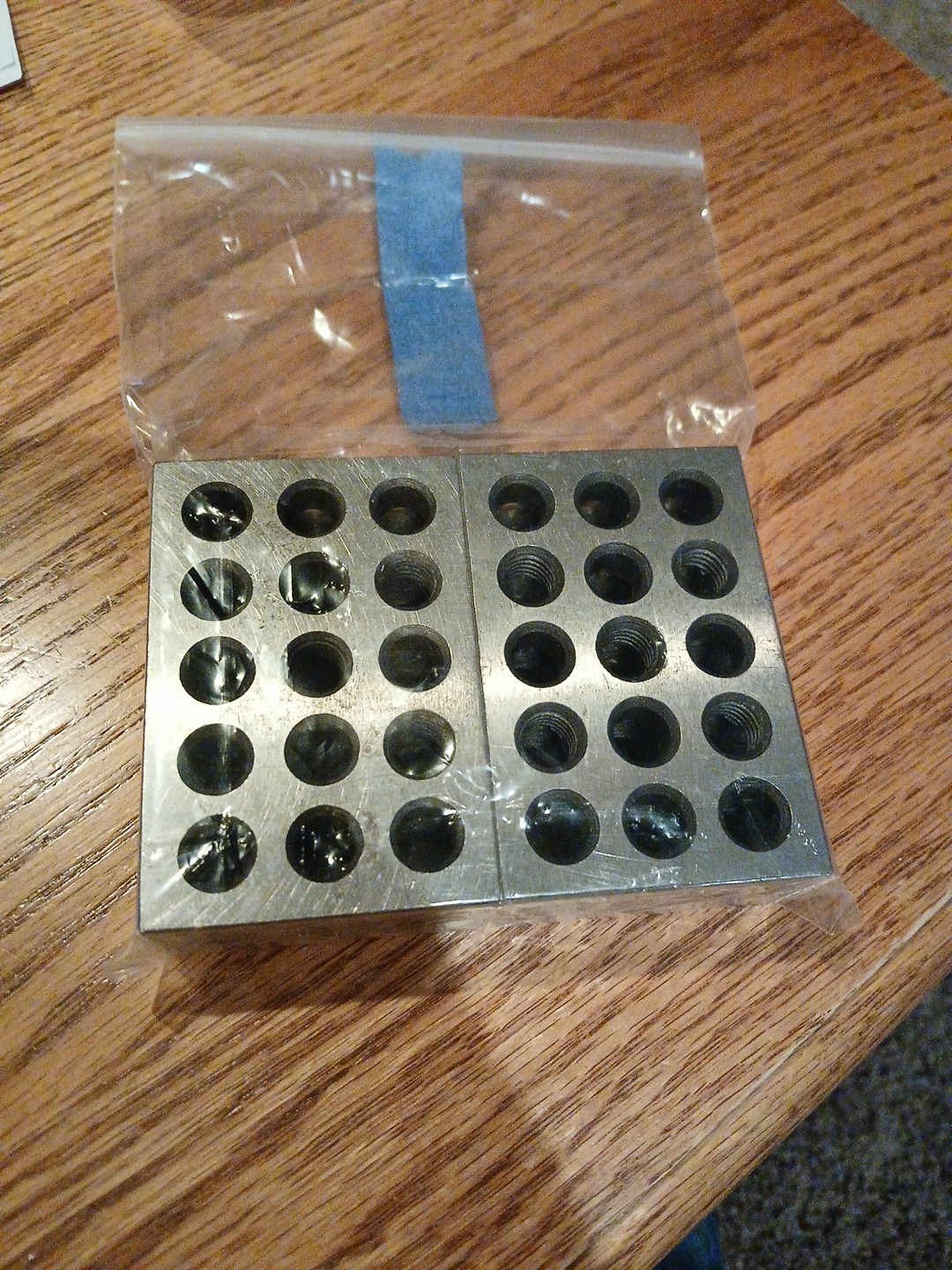 1 Pair 123 Blocks 1-2-3 Ultra Precision .0002 Hardened Steel, 23 Holes