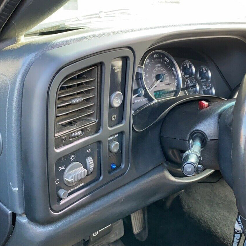 Double DIN Truck Dash Kit For Chevy Silverado GMC Sierra 1999-02 Matte Black ABS