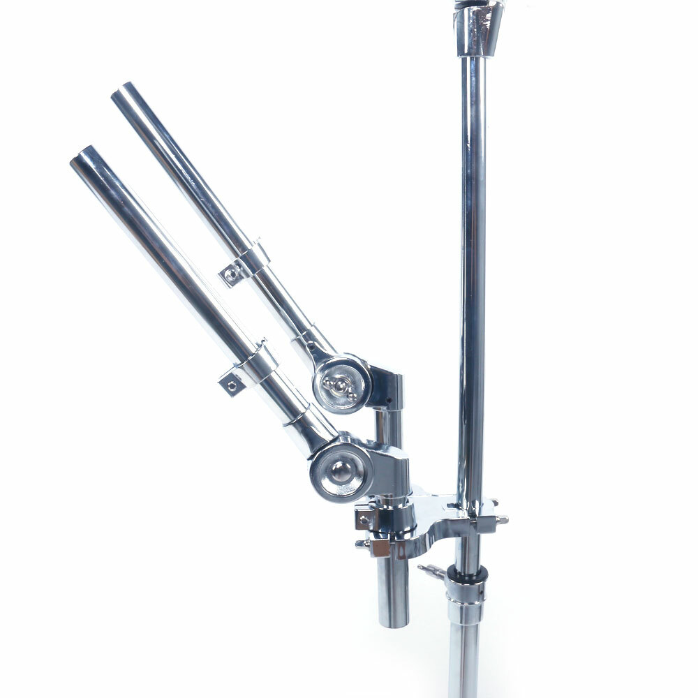 Double Tom Drum Stand For Drum& Cymbals Double Braced Chrome Pedal Control Style