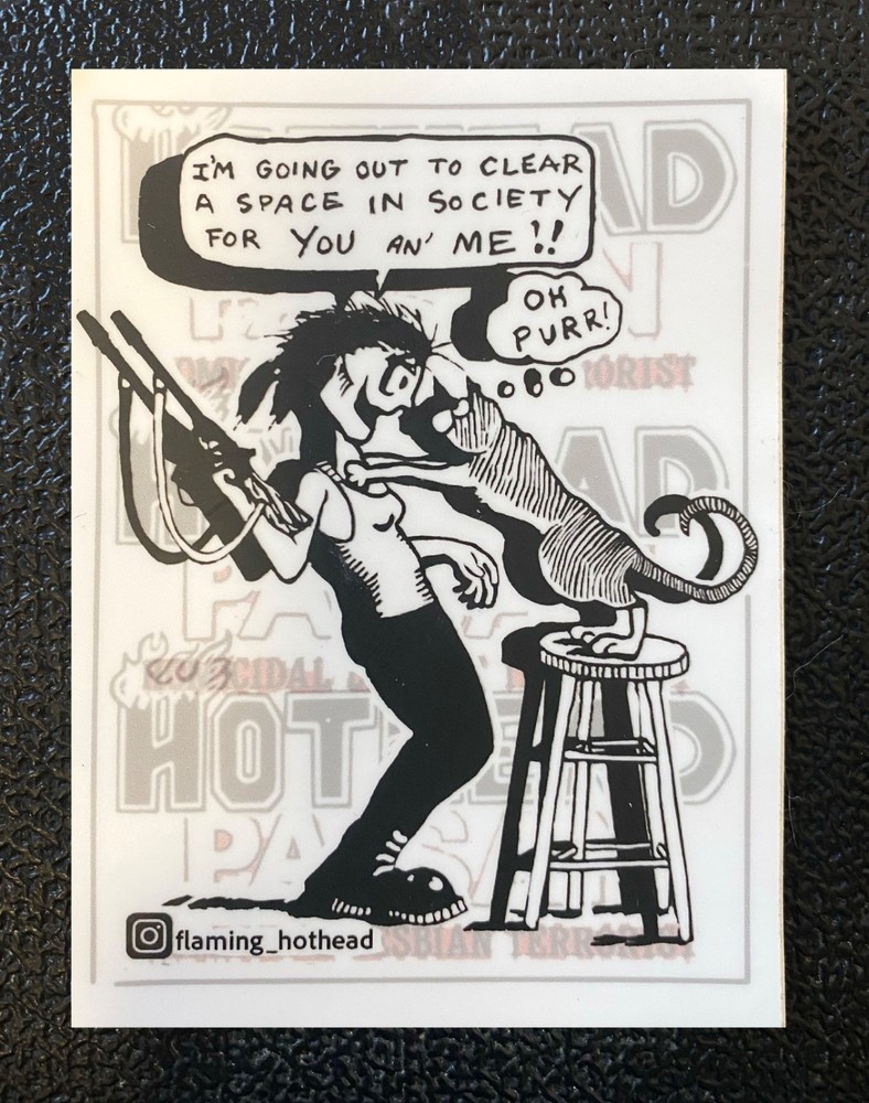 Clear A Space Hothead Paisan Queer Underground Comics Sticker