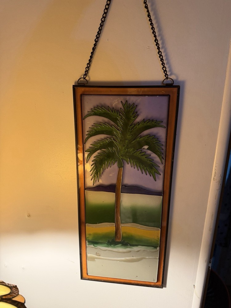 stained glass palm tree