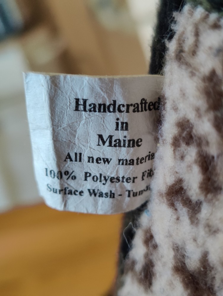 Vintage Patchworks Creations By Maine Patchworks Moose Plush.