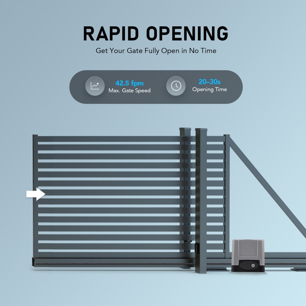 Automatic Sliding Gate Opener Hardware Driveway Security Gate Operator Kit 600kg