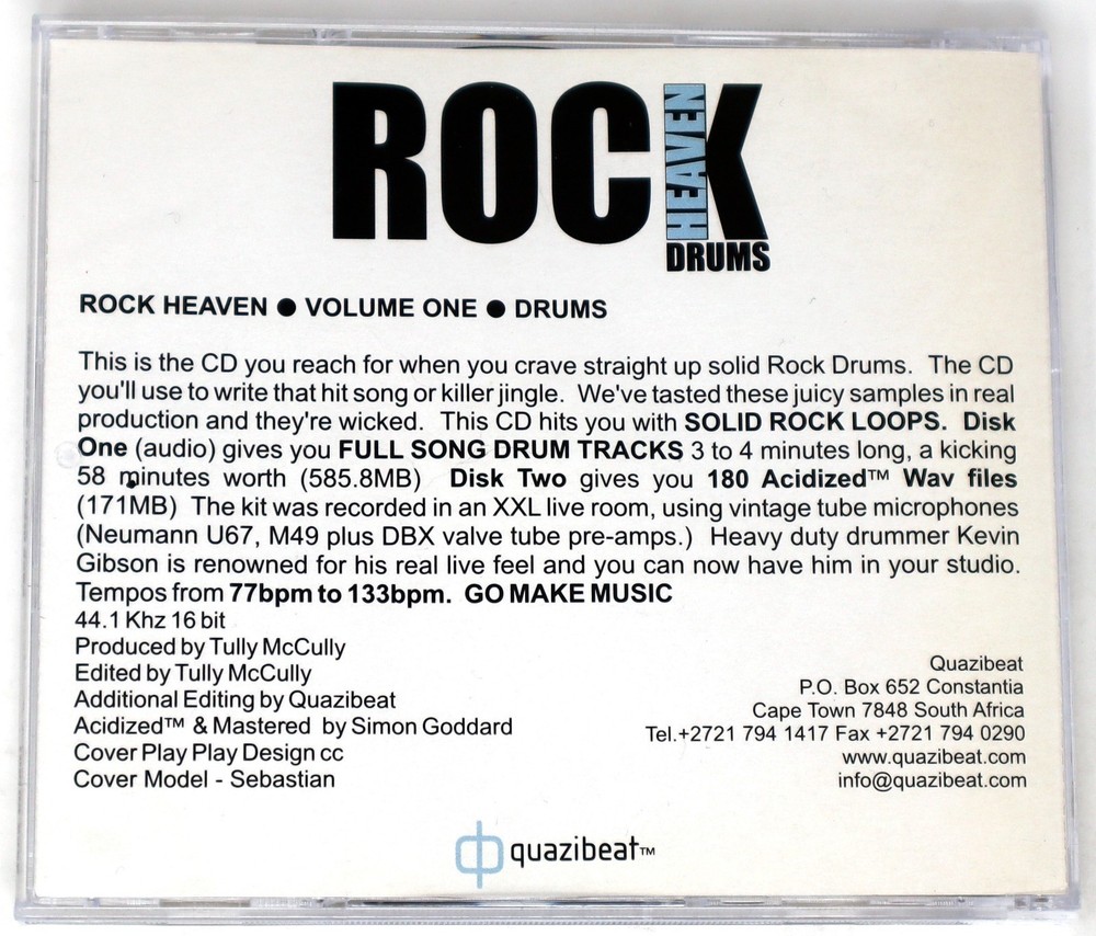 Quazibeat Rock Heaven Drums *CD1 CORRUPT, ACID/WAV CD2 FUNCTIONING* Sampling CD