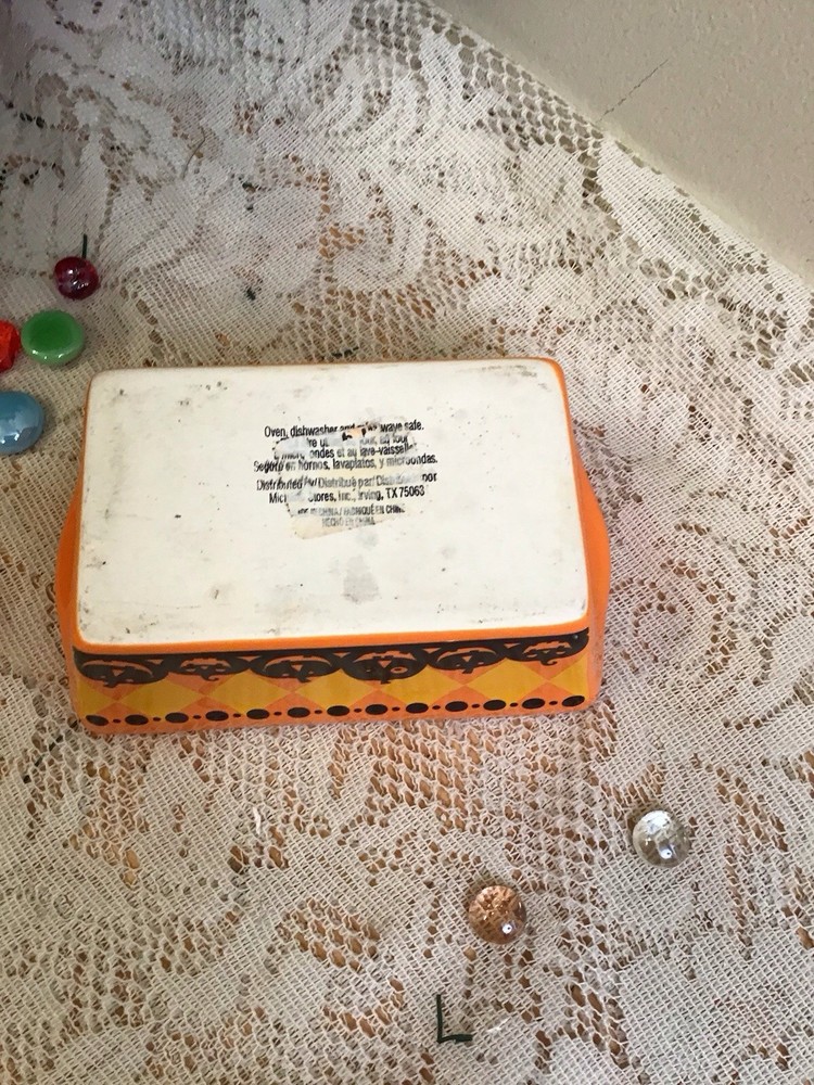 Halloween Orange Pumpkin Ceramic Loaf Pan