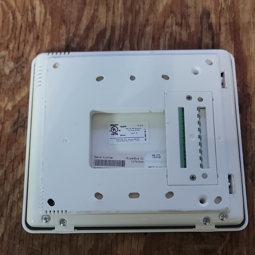 GE Security 60-983 Wired Alarm Keypad Alpha Numeric Control White