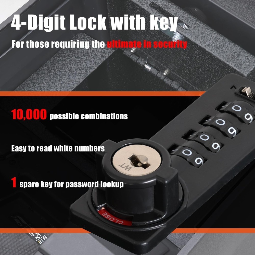 Center Console Gun Safe - Console Gun Vault Compatible with Tesla Model 3 202...