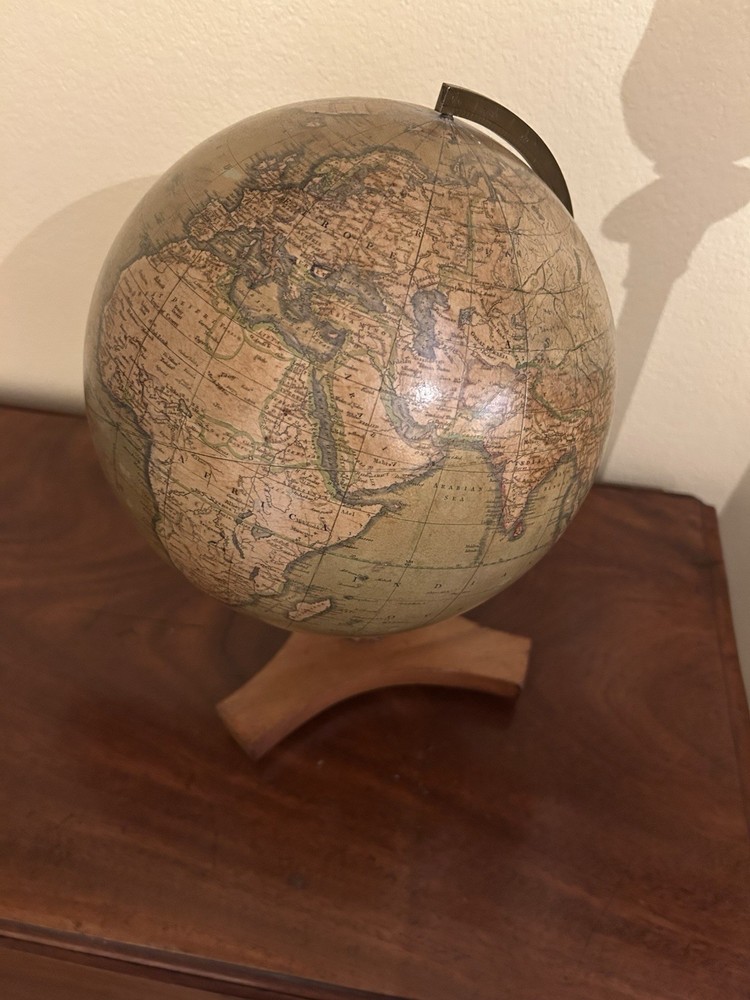 Antique Tabletop Terrestrial Globe on Stand