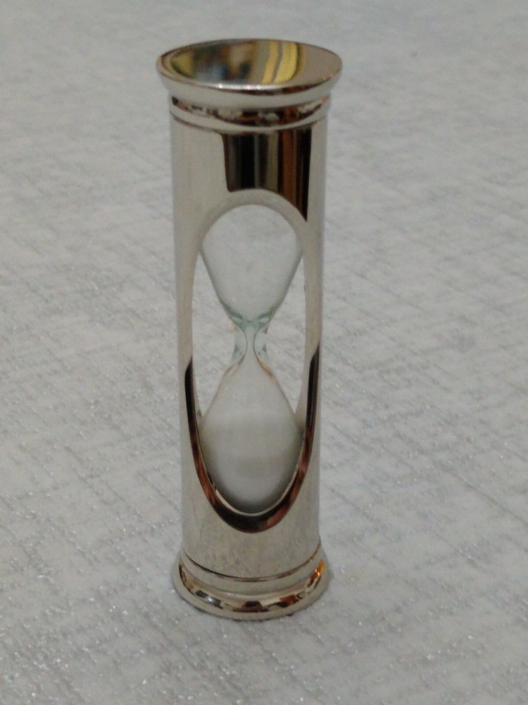 Bey berk international 3 minute sand timer silver plated