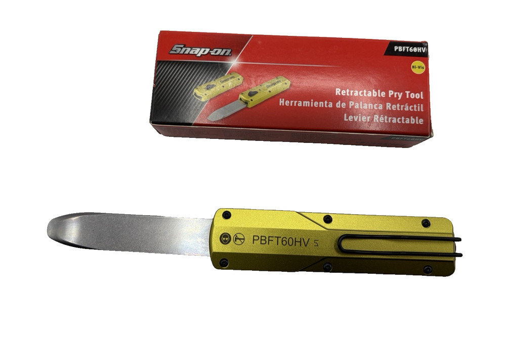 Snap on Tools High Vis Yellow Retractable Pry Bar Tool PBFT60HV New