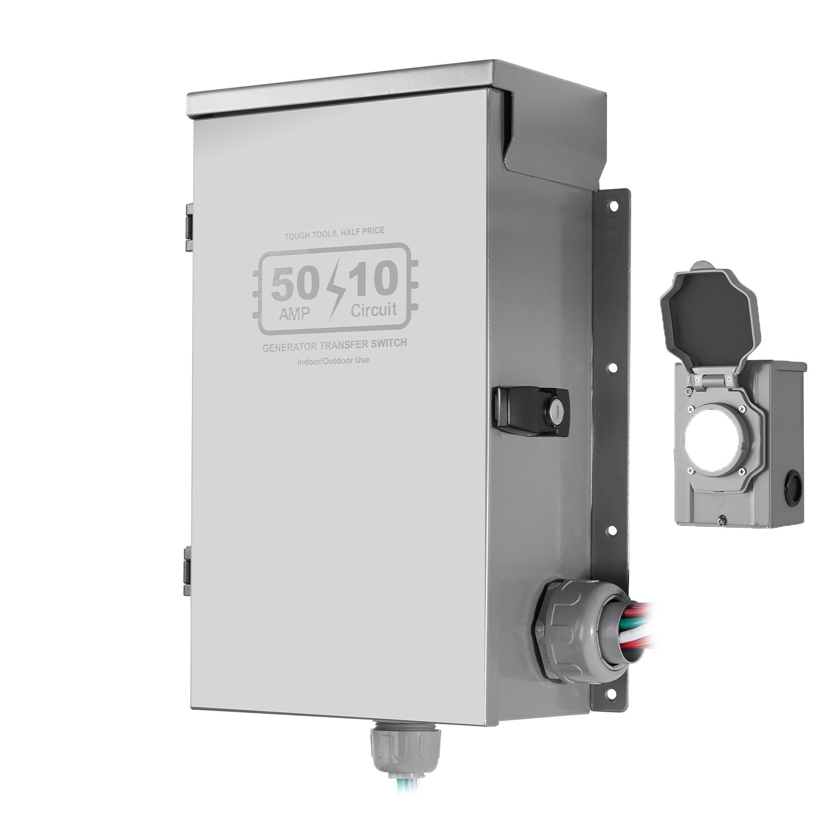 Manual Transfer Switch 50A Generator Transfer Switch Kit NEMA 3R 12500W 120/240V