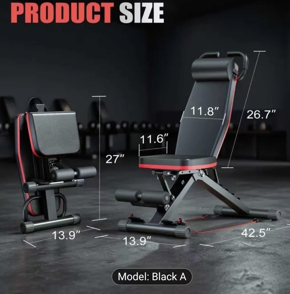 Adjustable Weight Bench,Utility Workout Bench Foldable Incline Decline Benches