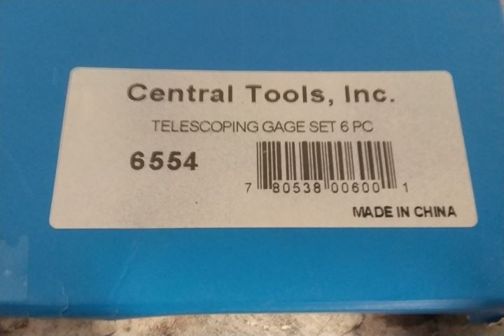 Central Tools, Inc 6554 2 Pk 6 Pc Telescoping Gage Set
