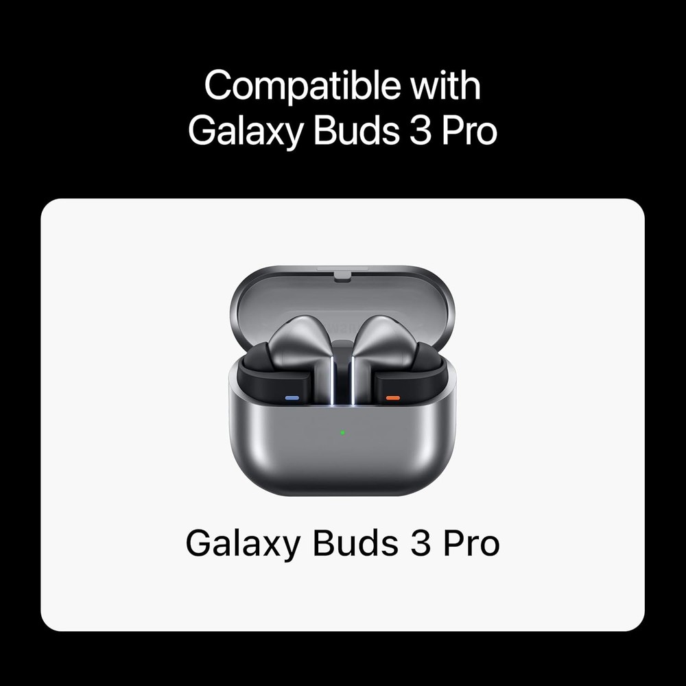 Premium Multi-Flange Eartips for Galaxy Buds3 Pro (Black, Medium, Black