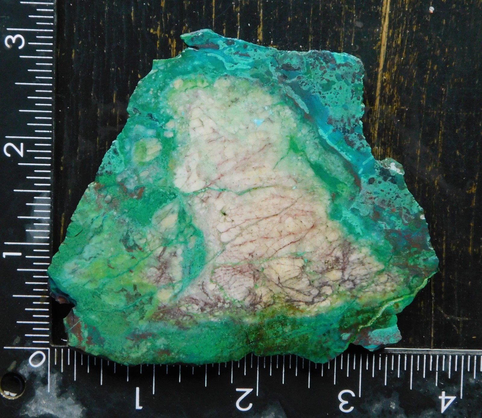Chrysocolla lapidary cabbing slab 6mm thick