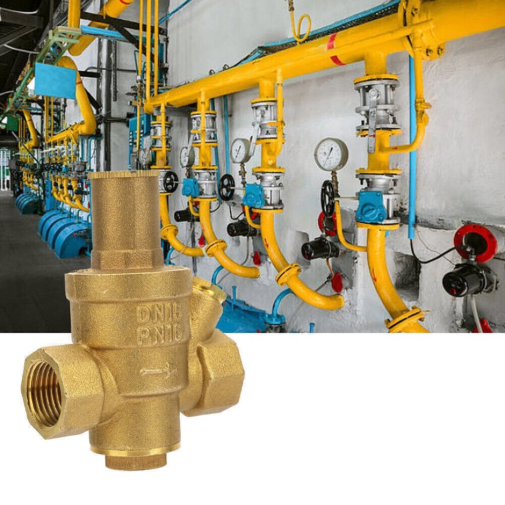 1pc Brass Adjustable Water Pressure Reducing Regulator Valve Thread DN15 1/2"
