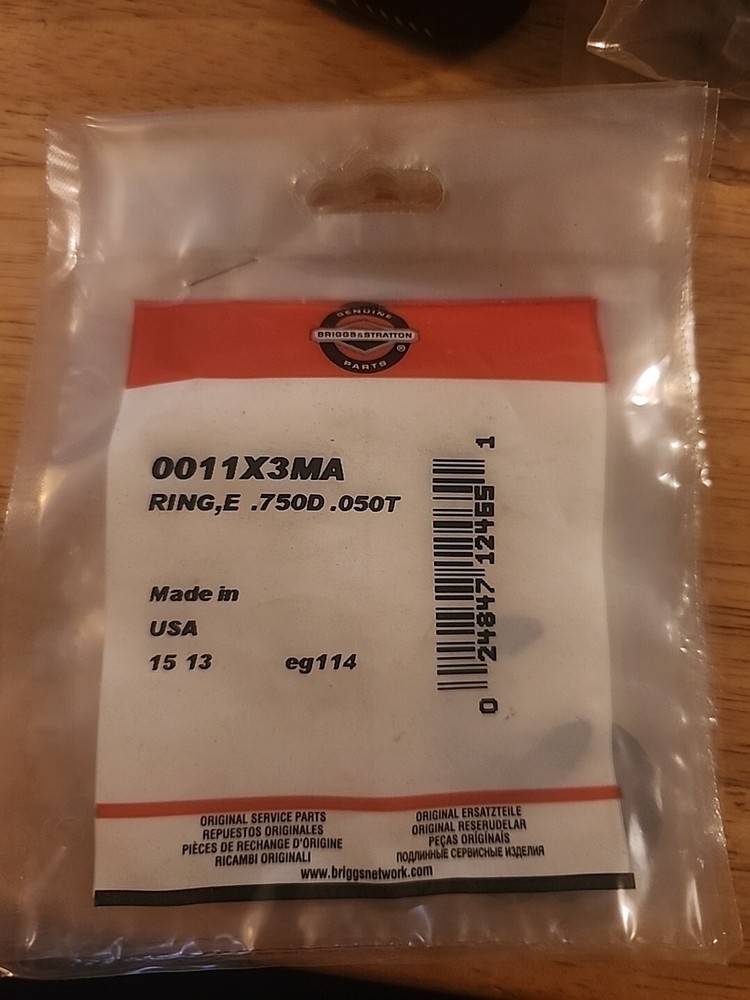 Briggs & Stratton OEM 11X3MA Ring,E .750D .050T. (T4)