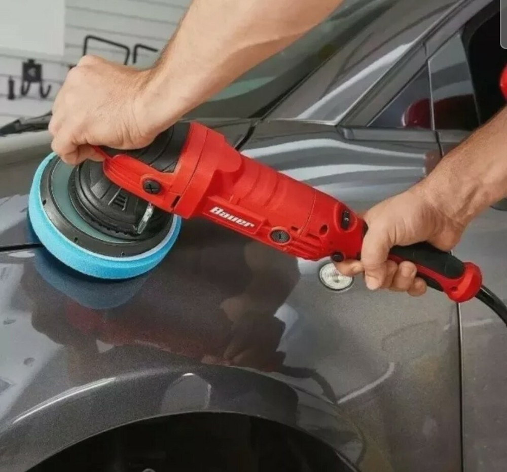 Bauer 20MM 6" 7.5 Amp Dual Action Random Orbit Polisher Buffer Variable Speed