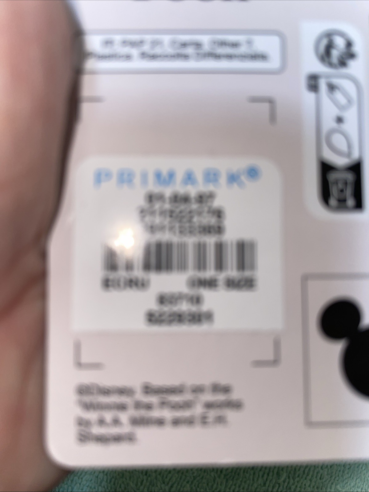 Primark Disney Winnie The Pooh Quilted Coin Purse New With Tags