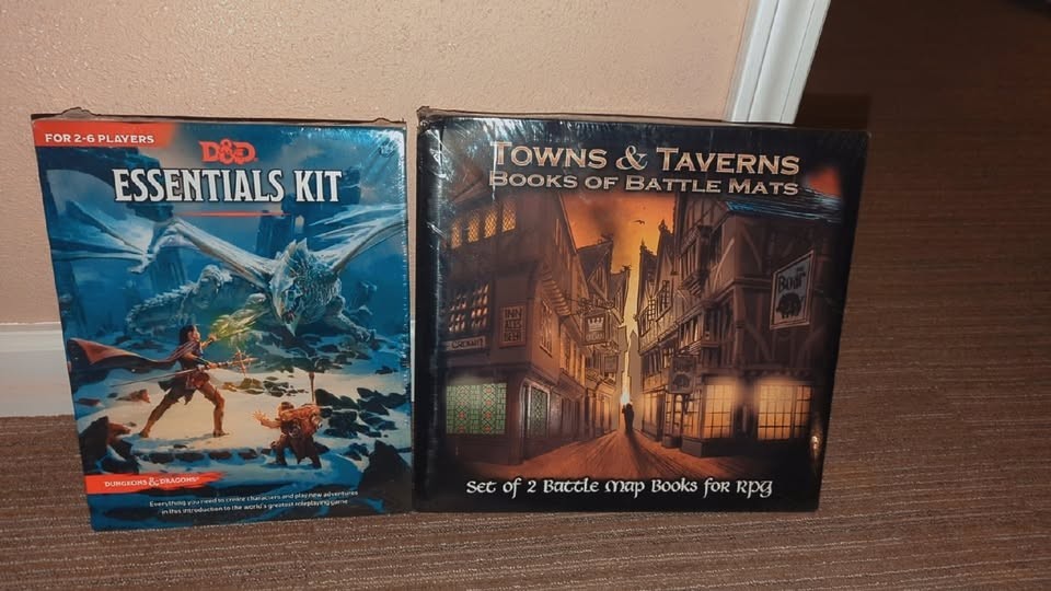 Dungeons & Dragons Towns & Taverns + D&D Essentials Kit Book Bundle