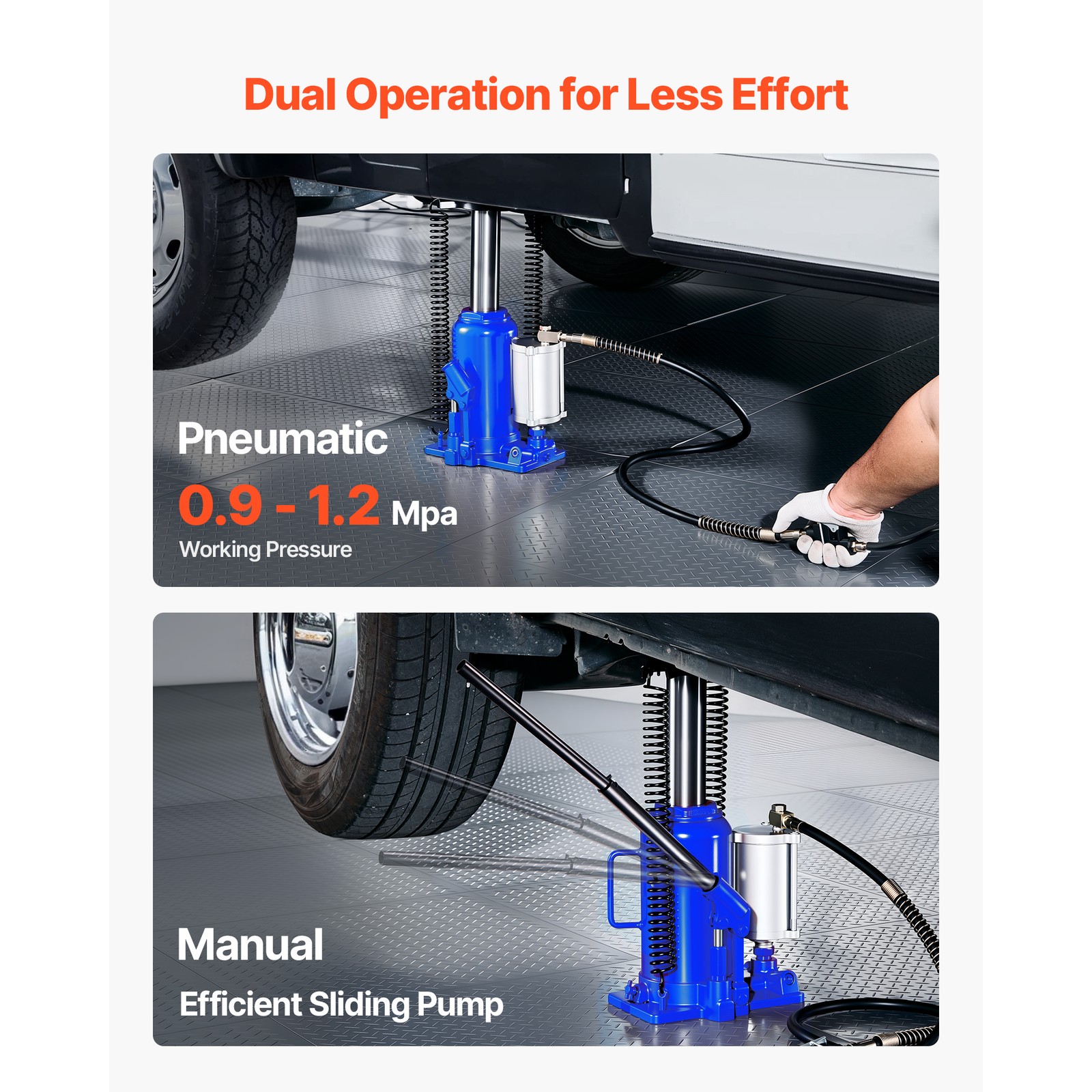 Uimoso 20-Ton Air Hydraulic Bottle Jack for Vehicle Lifting and Maintenance