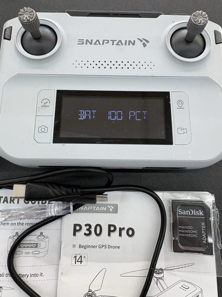 Snaptain Drone - P30 Pro 4K Camera GPS and Remote Controller, Case, Extras