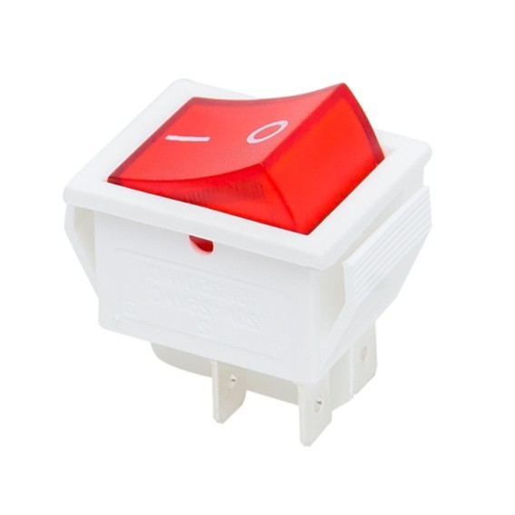 20A 125V Rocker Switch 4 Pole LIGHTED Single Throw Square Tool