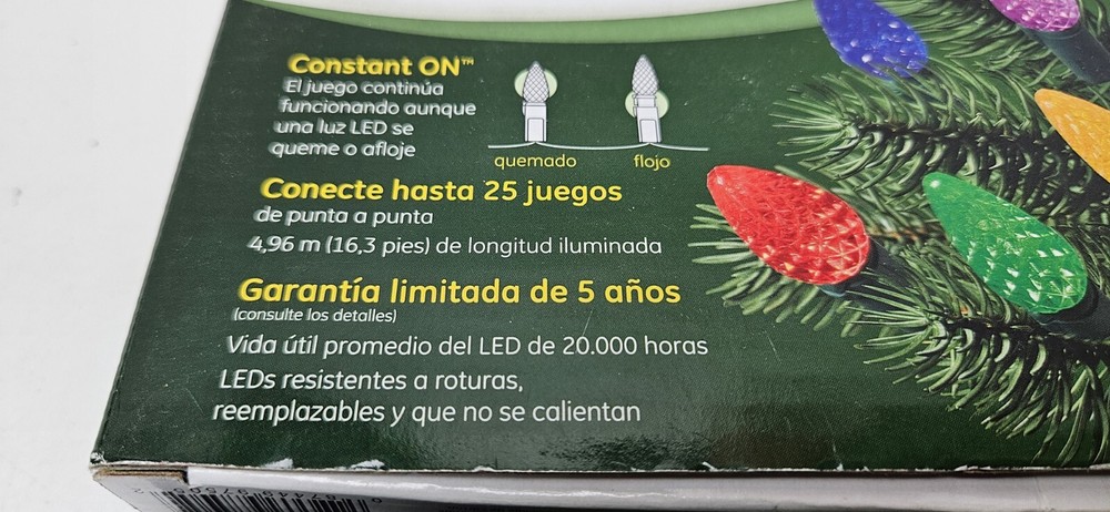 2x Energy Smart GE 50 LED C-5 Lights Multi Colored