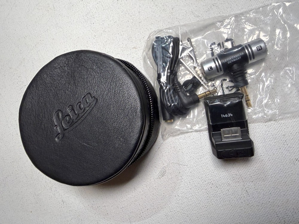 LEICA LEITZ WETZLAR 14634 Microphone adapter Mic Set with Case