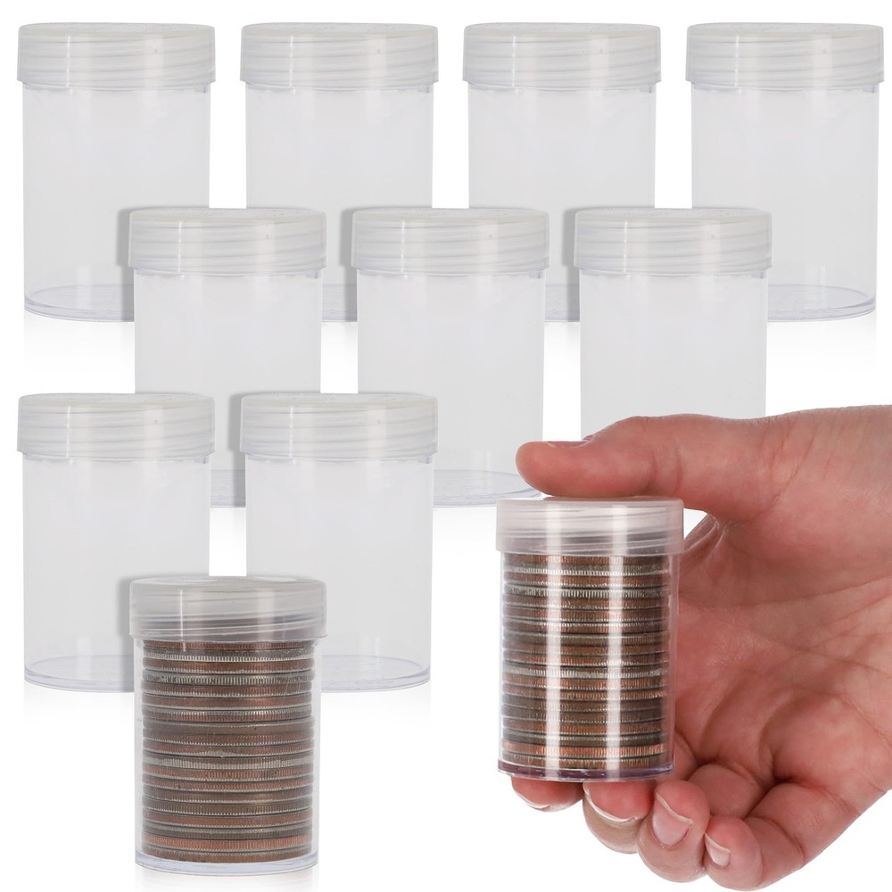 BCW Coin Tubes for Silver Dollars - 10 Pack | Holds "Eisenhower"